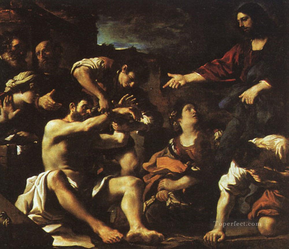Raising Lazarus Baroque Guercino Oil Paintings
